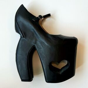 Worn Once || Jeffrey Campbell Heart Cutout Platform
